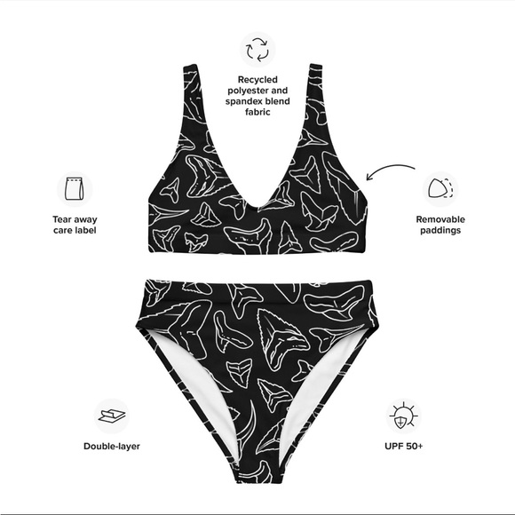 Shark Tooth High-Waisted Bikini - Picture 2 of 4